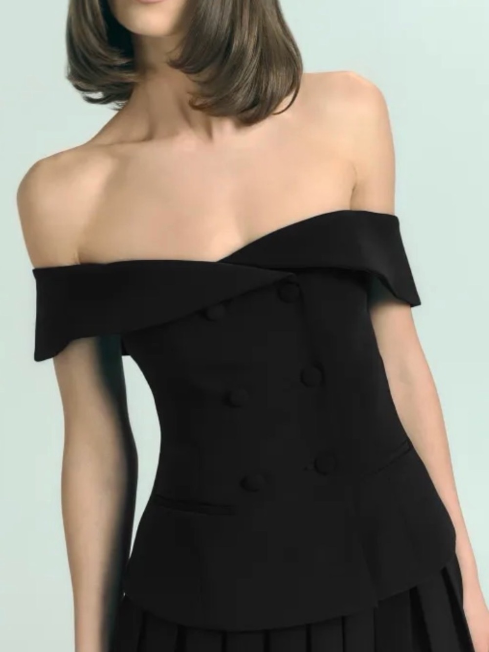 Meshki Krista Strapless Suiting Top - Black NEW WITH TAGS